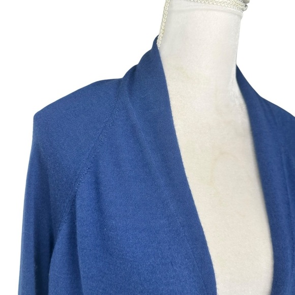 Manrico Cashmere silk blue purple open cardigan sweater large - Picture 10 of 15